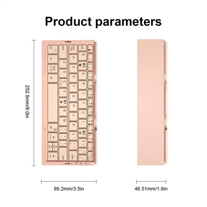 Foldable Wireless Bluetooth Keyboard